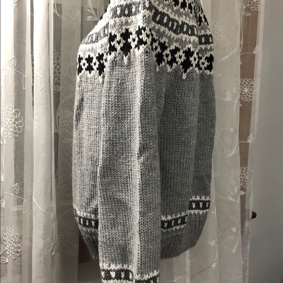 Handmade chunky knit sweater turtleneck SZ L - Picture 8 of 11